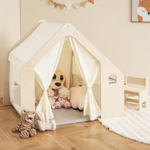 Load image into Gallery viewer, Indoor Playhouse with Storage Bin and Floor Mat for Toddlers