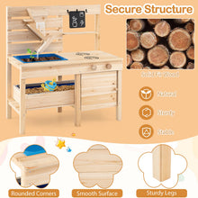 Load image into Gallery viewer, Outdoor Pretend Kitchen Potting Bench for Boys Girls Ages 3-8