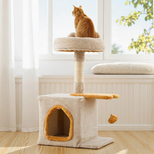 Load image into Gallery viewer, Multi-Layer Cats Tower with Plush Perch