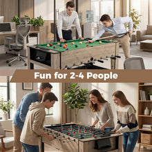 Load image into Gallery viewer, 124cm Reversible Football & Pool Combo Table with 2 Foosballs