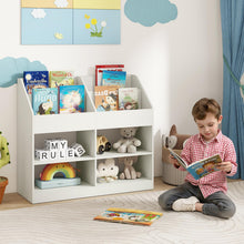 Load image into Gallery viewer, Kids Bookshelf, Wooden Toddler Toy Organizer