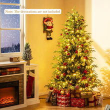 Load image into Gallery viewer, Artificial Christmas Tree Pre-lit Hinged Xmas Tree with LED Lights Seasonal Decoration Tree