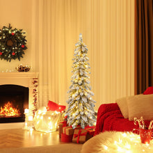 Load image into Gallery viewer, 4FT/5FT Artificial Slim Xmas Tree with PVC Branch Tips