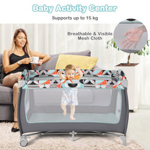 Load image into Gallery viewer, 3 in 1 Baby Playard Portable Infant Nursery Center with Toy Bar
