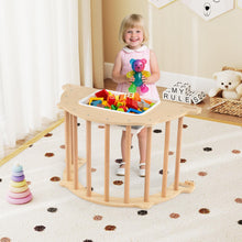 Load image into Gallery viewer, Kids Climbing Arch Sensory Table with Removable Collapsible Storage Bin and Rocker Board