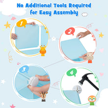 Load image into Gallery viewer, Cartoon Clothes Closet, Portable Kids Wardrobe with Hanging Section( 12 Cubes Animal: 109 x 37 x 145cm)