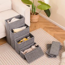 Load image into Gallery viewer, 4 Steps Non-slip Foldable Pet Stairs with Storage Box