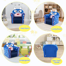 Load image into Gallery viewer, Kids Sofa Chair, Wooden Children Armchair with Cute Pattern and Non-slip Foot Pads