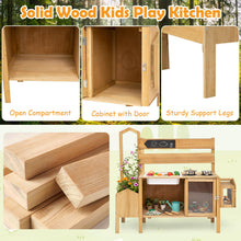 Load image into Gallery viewer, Wooden Chef Pretend Kitchen Playset with Detachable Bird Cage