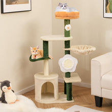 Load image into Gallery viewer, Cat Tree, Kitty Tower with Cozy Condo, Scratching Posts & Sisal Board