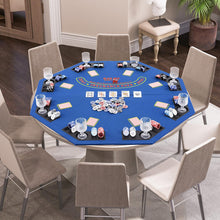 Load image into Gallery viewer, 1.2M/48 Inches Foldable Poker Table Top, 8-Player Professional Texas Hold¡¯em Poker Table Mat Layout