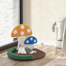 Load image into Gallery viewer, Mushroom Cat Bed, Multifunctional Cat Tree House Kitten Bed