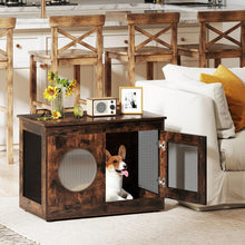 Load image into Gallery viewer, Dog Crate Furniture, Wooden Dog Cage with Chew-proof Metal Mesh