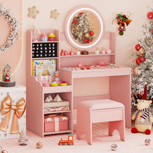 Load image into Gallery viewer, Make Up Pretend Dresser Desk Chair Set for Playroom Kids Room