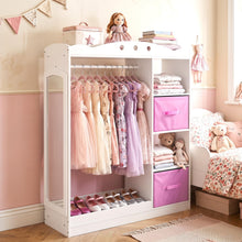 Load image into Gallery viewer, Closet Armoire Dresser Organizer with Full-Length Mirror