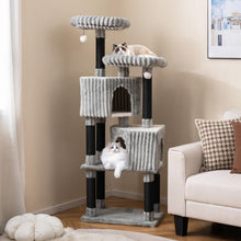 Load image into Gallery viewer, Cat Tree, 156cm Tall Multi-Layer Cats Tower with 2 Perch Beds