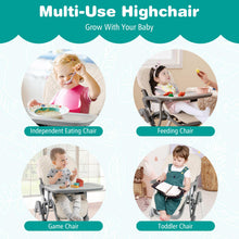 Load image into Gallery viewer, Portable Adjustable Highchair with Footrest and Detachable Tray for Babies