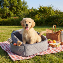 Load image into Gallery viewer, Dog Car Seat, Soft Travel Dog Booster Seat with Safety Straps