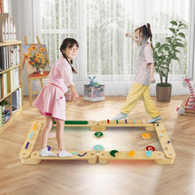 Load image into Gallery viewer, Wooden Balance Beam Toddler Balance Board with Stepping Stones