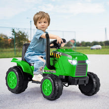 Load image into Gallery viewer, Kids Ride On Tractor and Trailer, 12V Battery Powered Toy Car with Remote Control