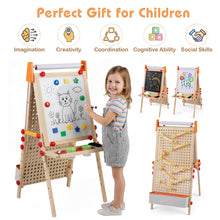 Load image into Gallery viewer, 4-in-1 Wooden Kids Art Easel with Paper Roll