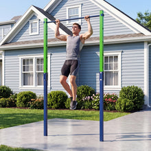 Load image into Gallery viewer, Outdoor In-Ground Pull Up Bar Station, Heavy Duty Metal Chin Up Bar with 5 Adjustable Heightsv