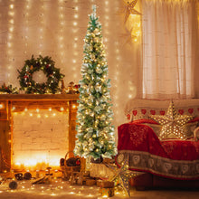 Load image into Gallery viewer, 7 FT Pre-lit Half-Shape Christmas Tree