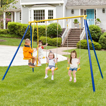Load image into Gallery viewer, Kids Metal Swing A-Frame with Swings