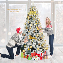 Load image into Gallery viewer, 7.5FT Snow Flocked Artificial Christmas Tree with 600/1010 Tips