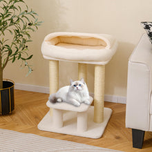 Load image into Gallery viewer, Cat Tree, 61cm Comfy Plush Top Perch Bed, Sisal Scratching Posts