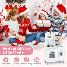 Load image into Gallery viewer, Wooden Play Kitchen for Kids with 3 Adjustable Heights with Stoves and Ice Maker