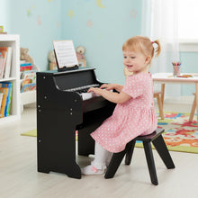 Load image into Gallery viewer, 25 Lighted Keys Kids Piano Keyboard with Stool and Adjustable Speed