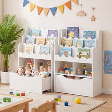 Load image into Gallery viewer, 5-Tier Kids Bookshelf, Wooden Children Bookcase