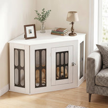 Load image into Gallery viewer, Corner Dog Crate Furniture, Indoor Wooden Dogs Kennel
