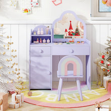 Load image into Gallery viewer, Kids Vanity Table and Chair Set