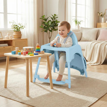 Load image into Gallery viewer, 4-in-1 Convertible Baby High Chair with 2 Heights Removable Double Tray