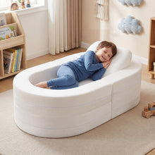 Load image into Gallery viewer, Kids Sofa Bed, 3-in-1 Convertible Modular Toddler Play Couch Lounger