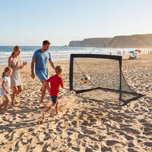 Load image into Gallery viewer, Portable Football Goals Set of 2, 4 x 3 ft Pop Up Soccer Nets