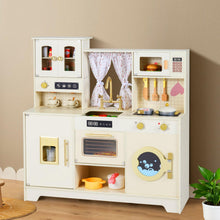 Load image into Gallery viewer, Kids Wooden Kitchen, Pretend Play Kitchen with Stoves