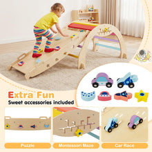 Load image into Gallery viewer, Foldable Climbing Toys with Arch and Climber for Toddlers