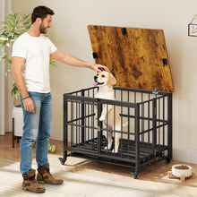 Load image into Gallery viewer, Foldable Dog Crate Furniture with Removable Tray Heavy-duty Chew-resistant Dog Kennel