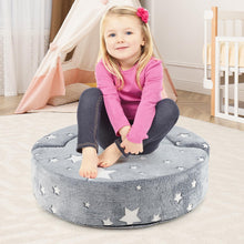Load image into Gallery viewer, 2 in 1 Kids Sofa Chair, Glow in the Dark Children Couch with Washable Flannel Cover