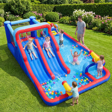 Load image into Gallery viewer, Inflatable Water Park, 5 in 1 Mega Kids Bouncy Castle with Dual Slides, Climbing Wall