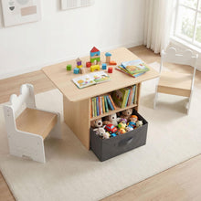 Load image into Gallery viewer, Kids Table and Chairs, Wooden Toddler Activity Desk Set