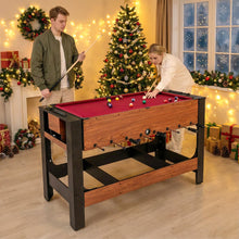 Load image into Gallery viewer, Swivel Game Table 2-in-1 Foosball and Pool Combo Space-saving