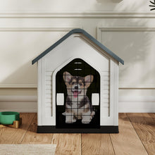 Load image into Gallery viewer, Plastic Dog House with Metal Lockable Door and Air Vents