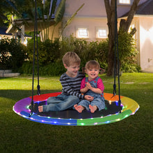 Load image into Gallery viewer, 100cm Round Tree Swings with LED Lights
