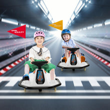 Load image into Gallery viewer, 24V Kids Ride On Car, Electric Go Kart with 360¡ã Spin Wheels, Wireless Connection, USB, Radio, Music