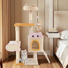 Load image into Gallery viewer, Cat Tree, 125cm Tall Modern Cats Tower with Plush Perch, Condo, Platforms