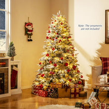 Load image into Gallery viewer, 180 cm Artificial Christmas Tree Pre-lit Hinged Xmas Tree with 270 Warm White LED Lights